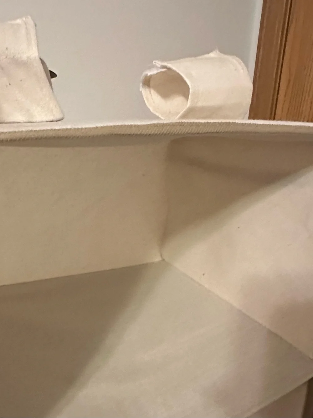 Essential 6 Row Hanging Closet Organizer in Cream